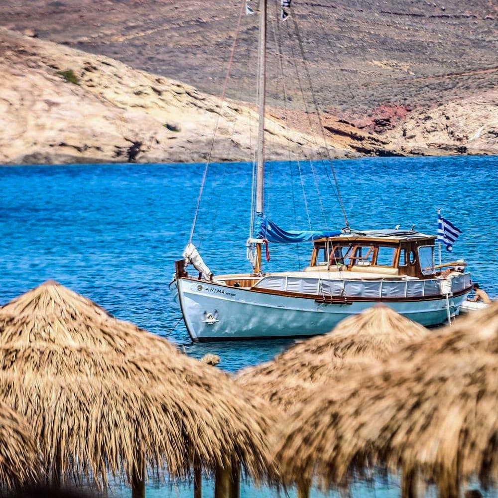 A boat in water