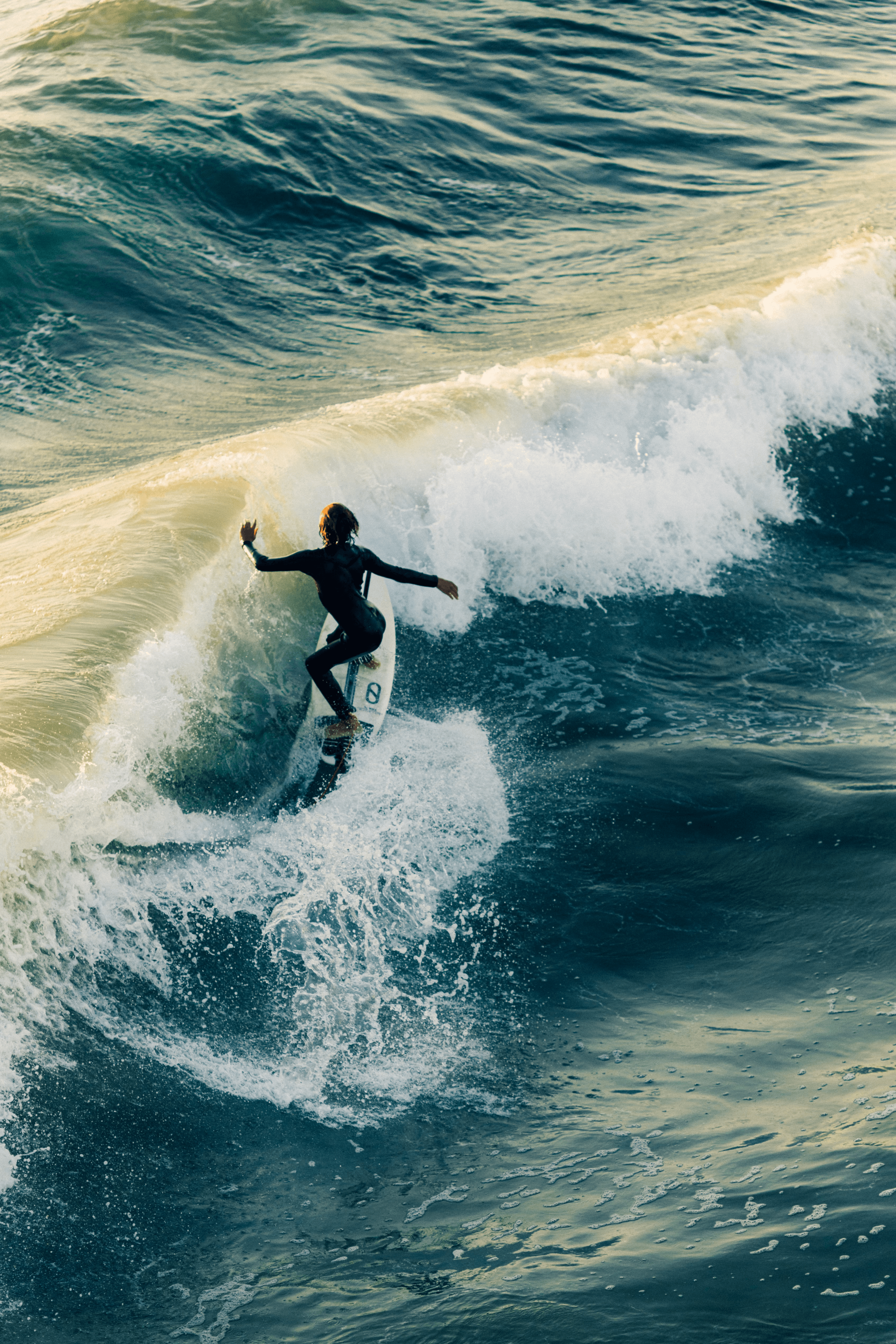 A man surfing